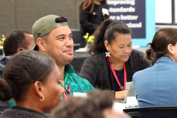 Delegates listen to presentations