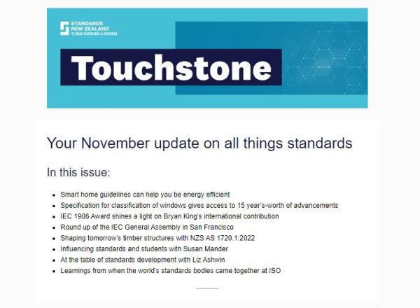 Touchstone contents for November 2022 issue